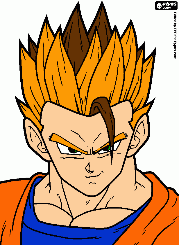 SSJ Xahan coloring page