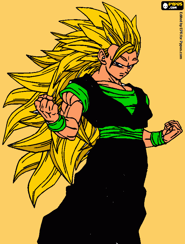 SSJ3 Max coloring page