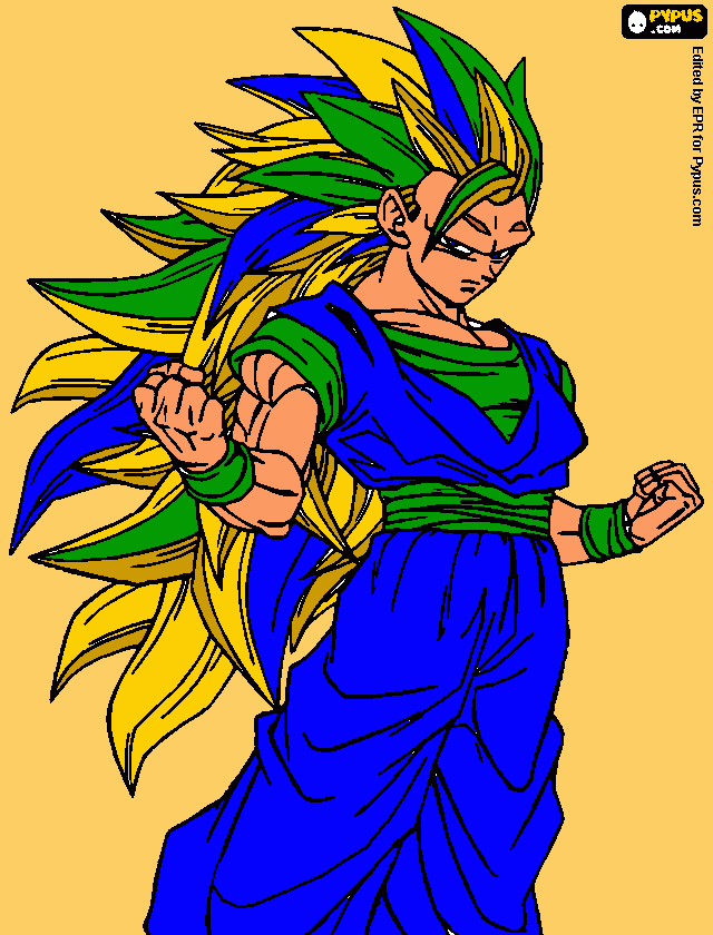 SSJ3 Maxander (Fusion) coloring page