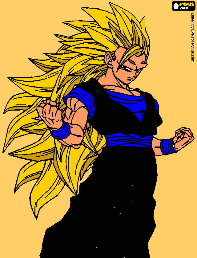 SSJ3 Xander coloring page