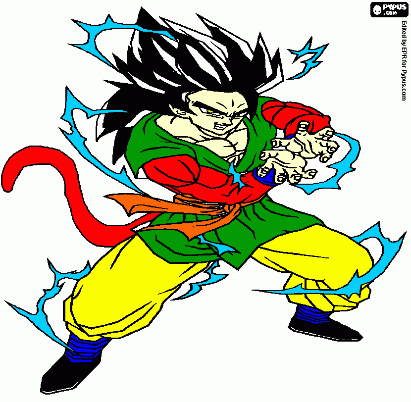 ssj4 Xicor coloring page