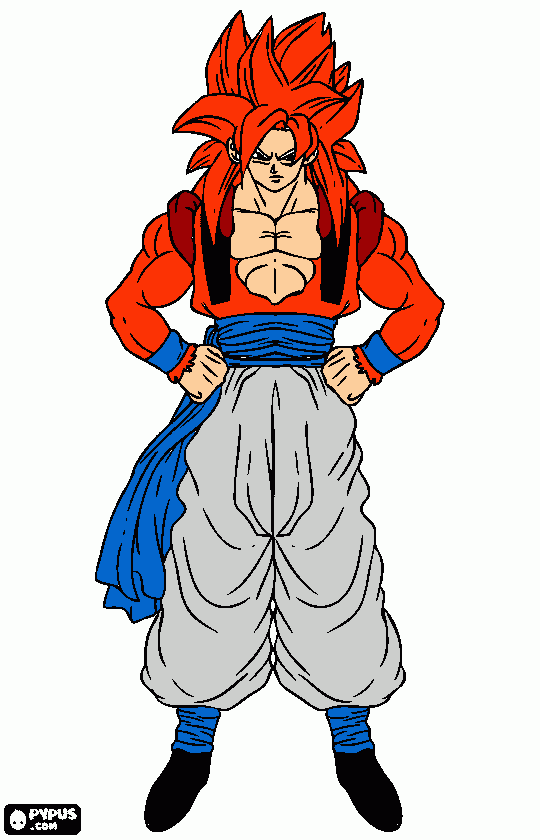 SSJ4 coloring page