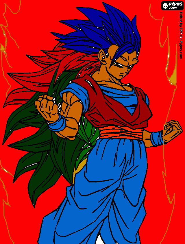 ssjgod5 coloring page