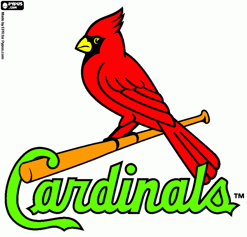 st. louis cardinals coloring page