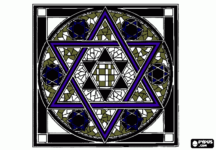Star of David coloring page