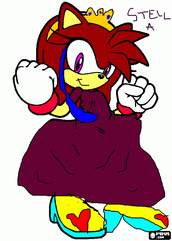 stella the hedgehog princess coloring page