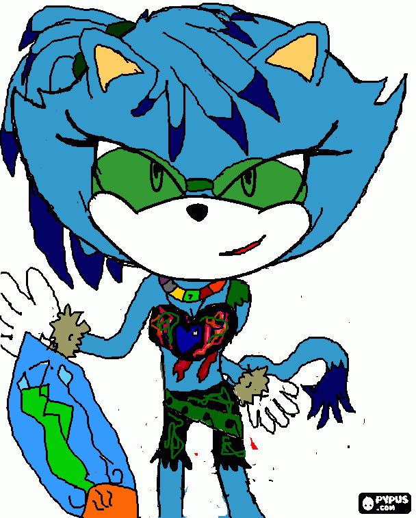 stephie in sonic riders coloring page