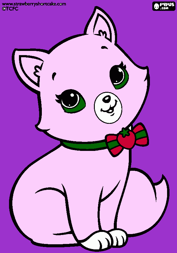  STRAWBERRG SHORTCAKES COT coloring page