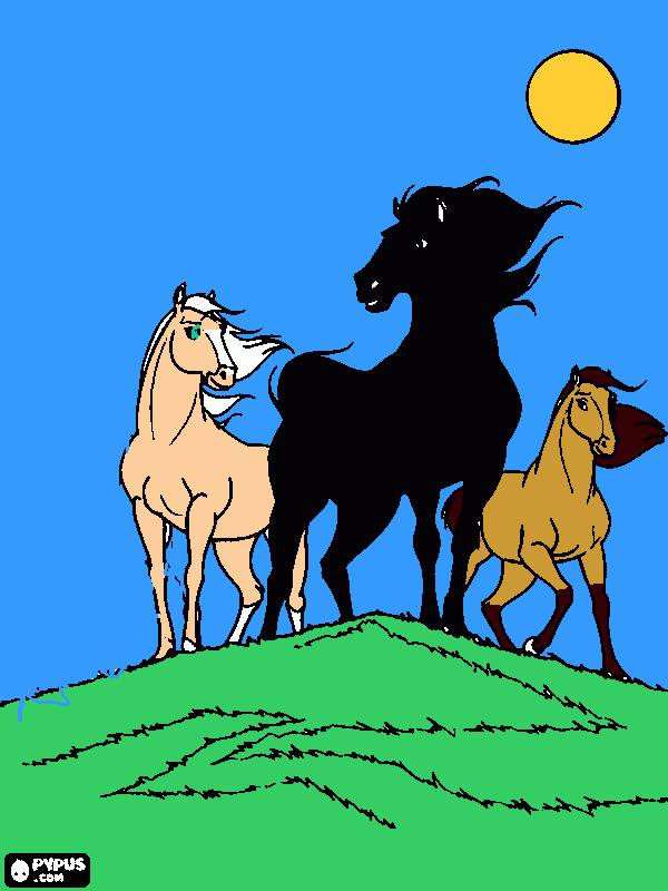 strider's herd coloring page