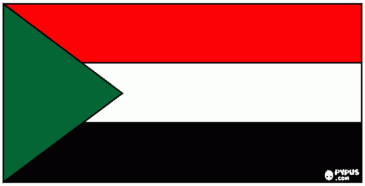SUDAN FLAG coloring page