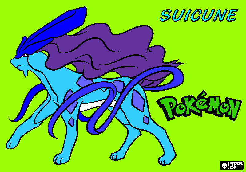 suicune coloring page