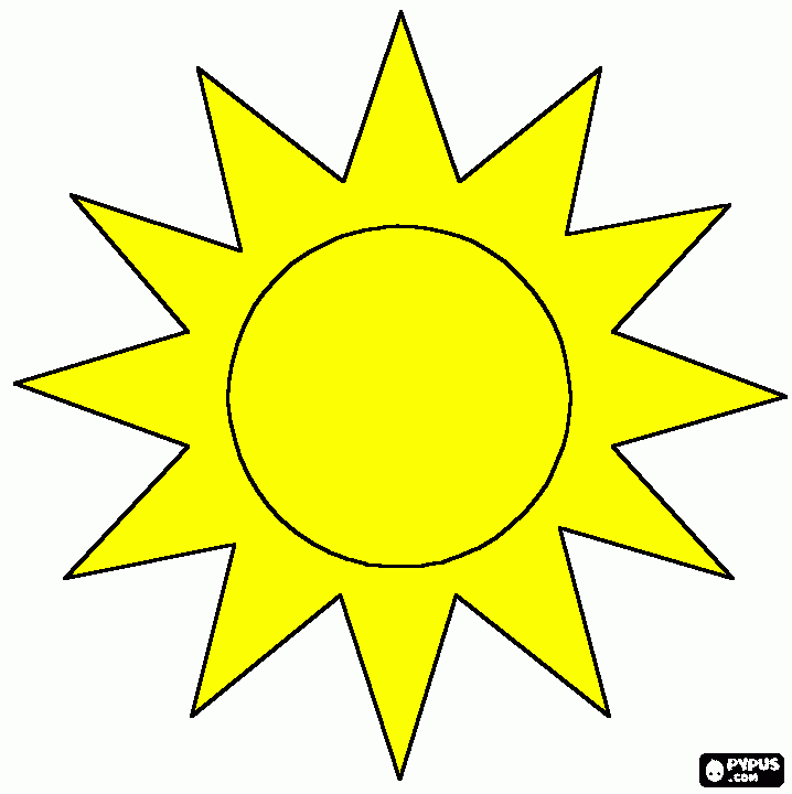 sun coloring page