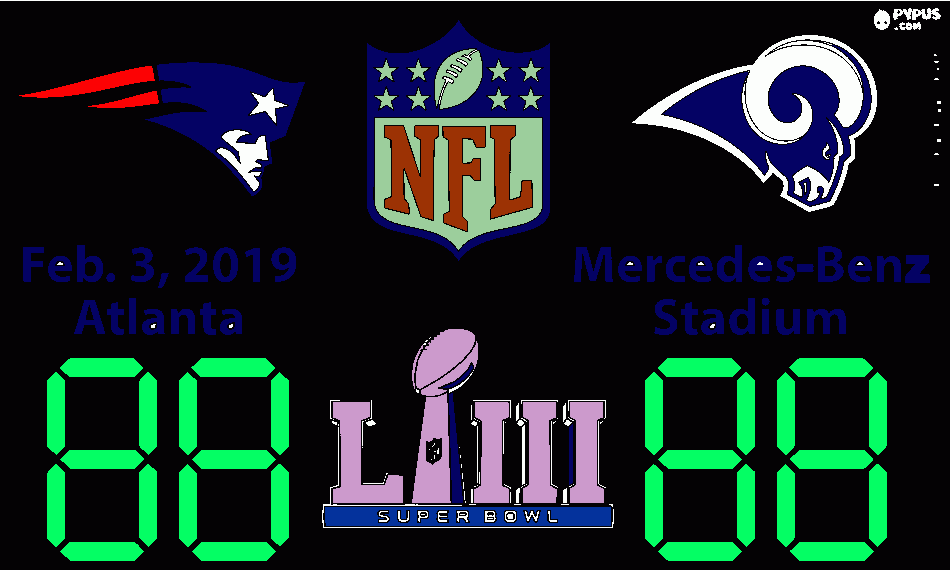 Super Bowl 53 coloring page
