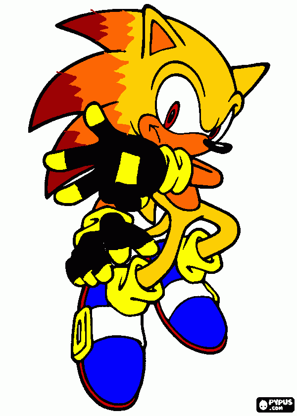 super flame coloring page
