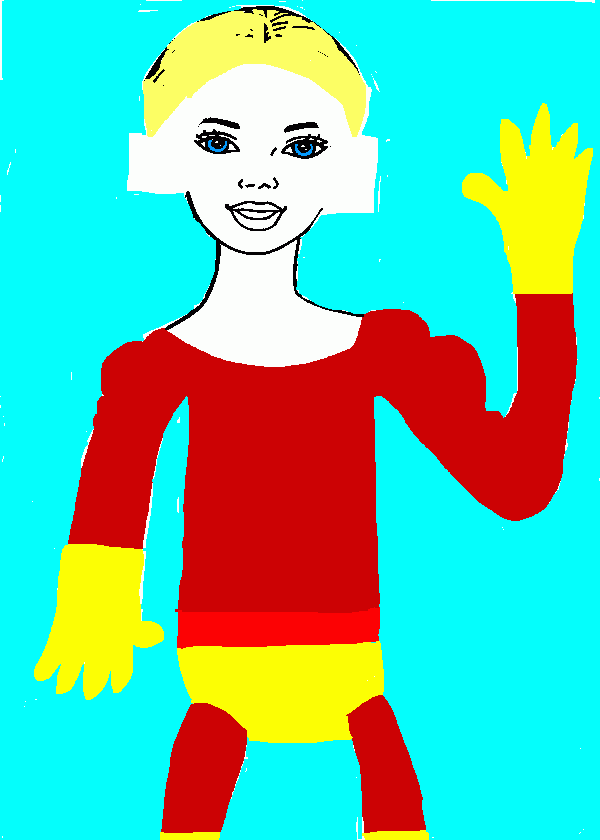  super hero man barbie coloring page