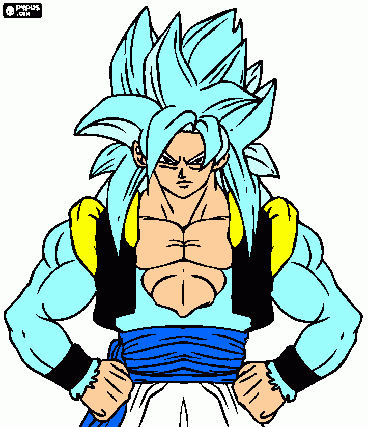 Super Saiyan Blue 4 Gogeta coloring page