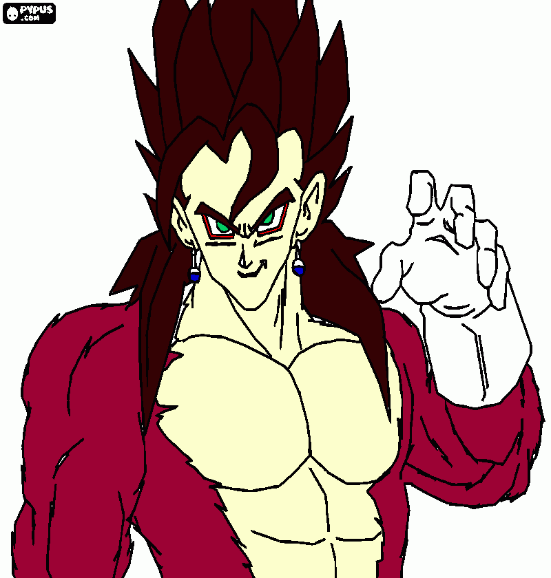 super sayan 4 vegeto coloring page