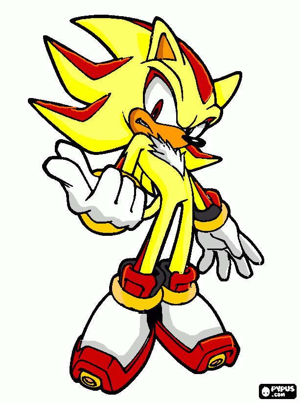 Super Shadow The Medgehoh coloring page
