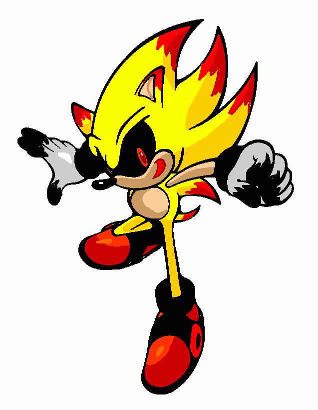 Super Sonic.broken coloring page