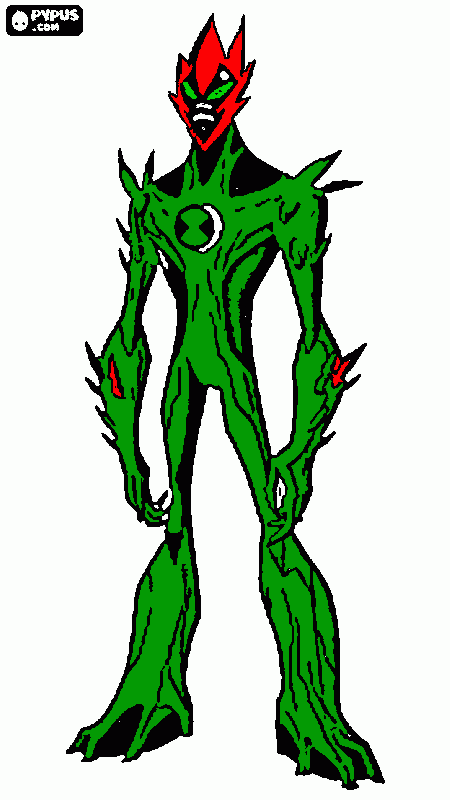 swampfire coloring page