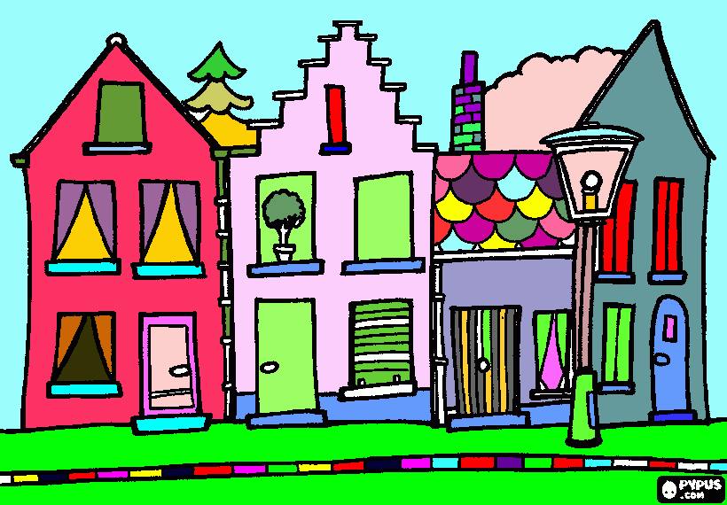sweet home coloring page