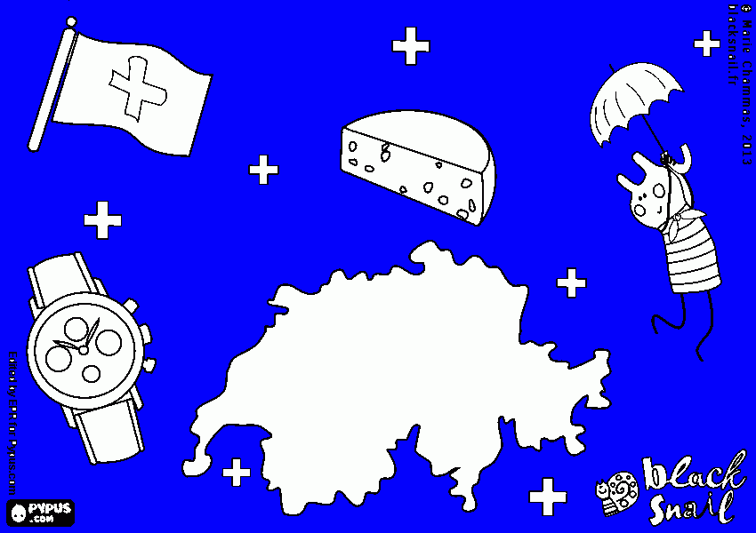 swiss coloring page