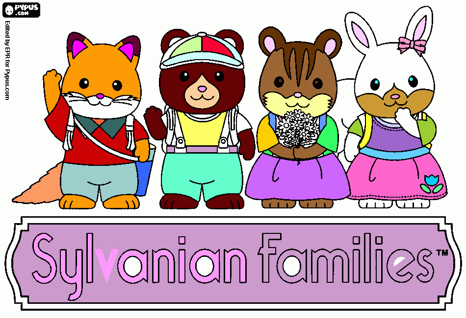 Sylvanians coloring page