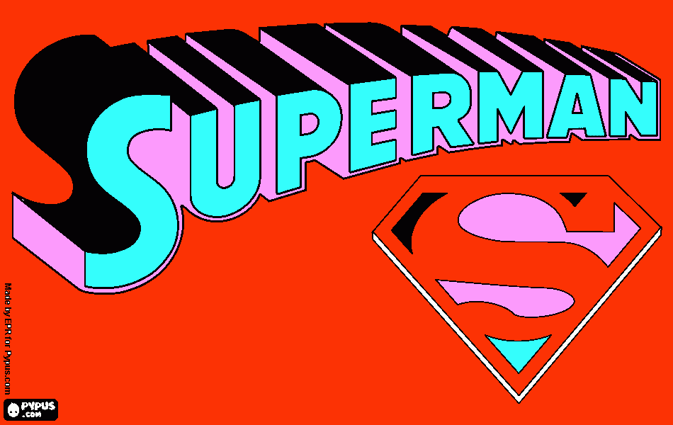 syperman coloring page