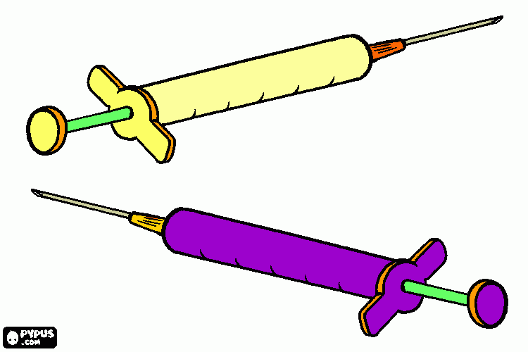 syringe coloring page