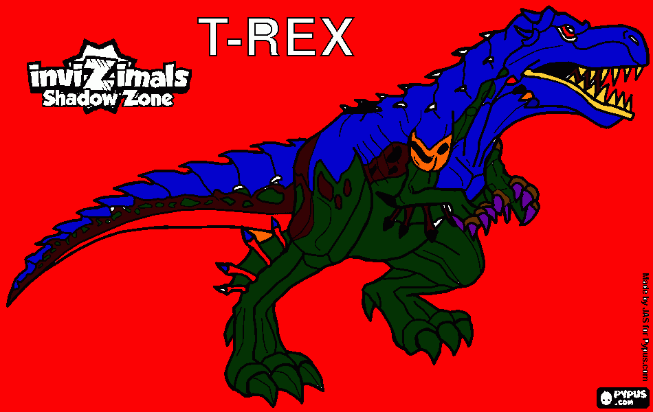 T REX coloring page