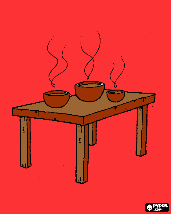 table coloring page
