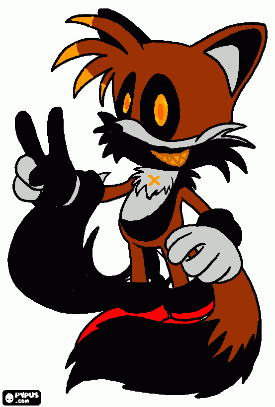 tails.Fractured coloring page