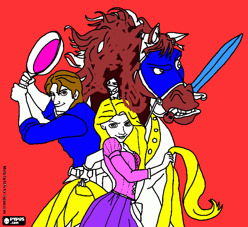 tangle repansell coloring page