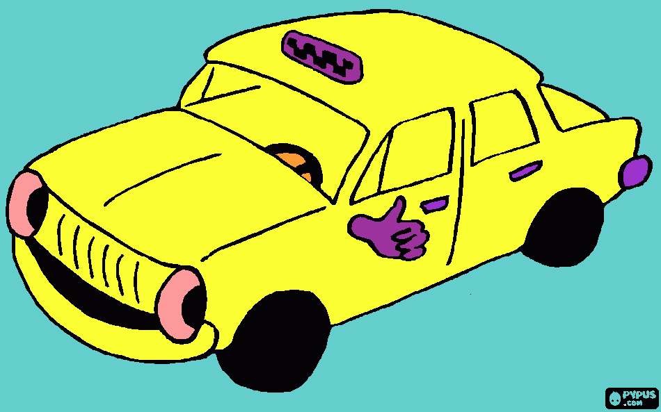 Taxi Cab coloring page