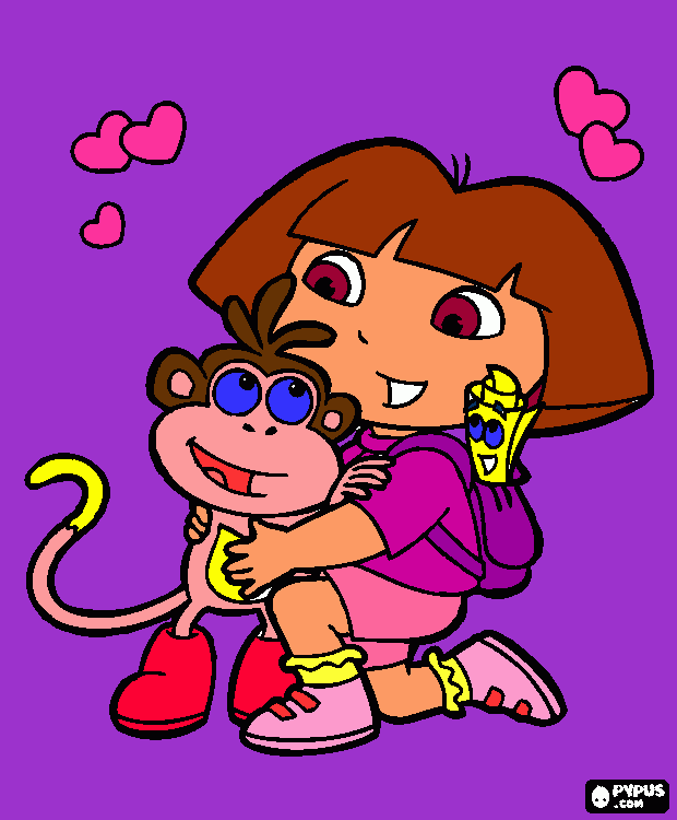 te mando mi dibujo de Dora espero que te guste coloring page
