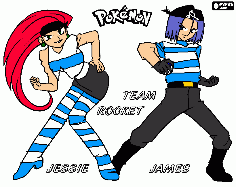 team rocket impersonating team aqua coloring page