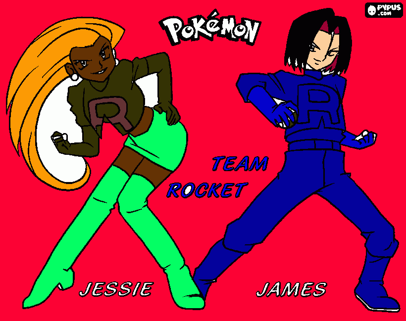team rocket coloring page