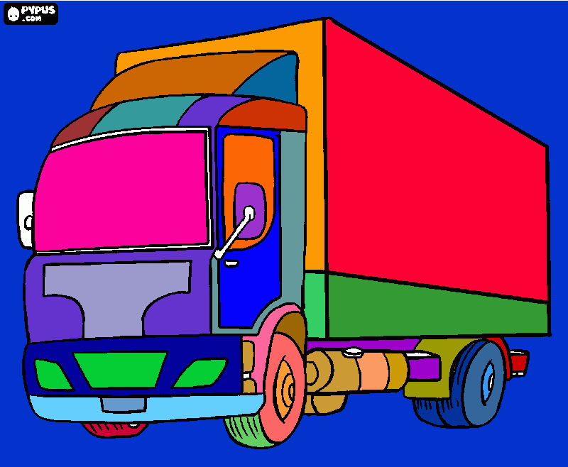 teherauto coloring page