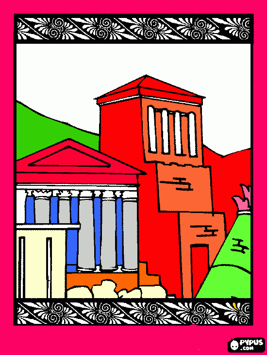 Temples Coloring Page Printable Temples