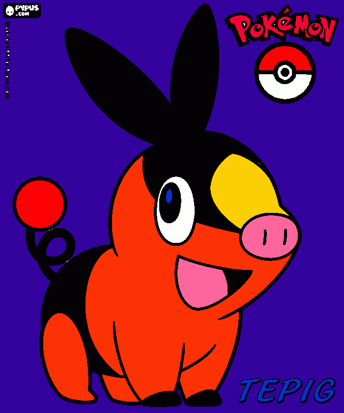 tepig coloring page