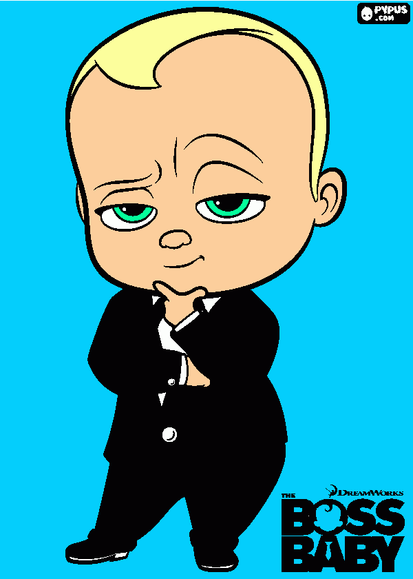 The boss baby coloring page