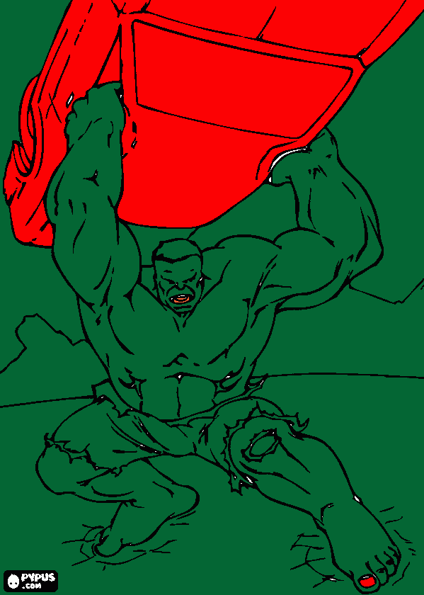 the hulk coloring page