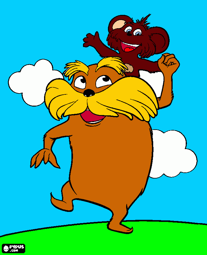 the lorax and the little brown ba-ba loot,pipsqueak. coloring page