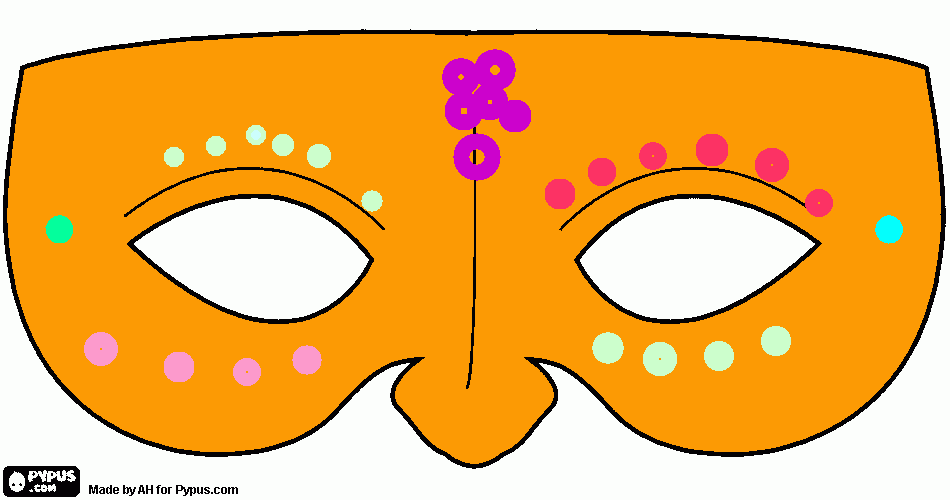 the mask coloring page