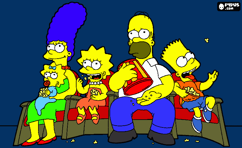 The Simpsons coloring page