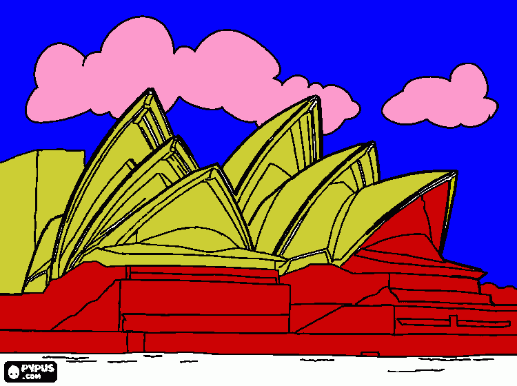 The Sydney Opera House in Australia coloring page