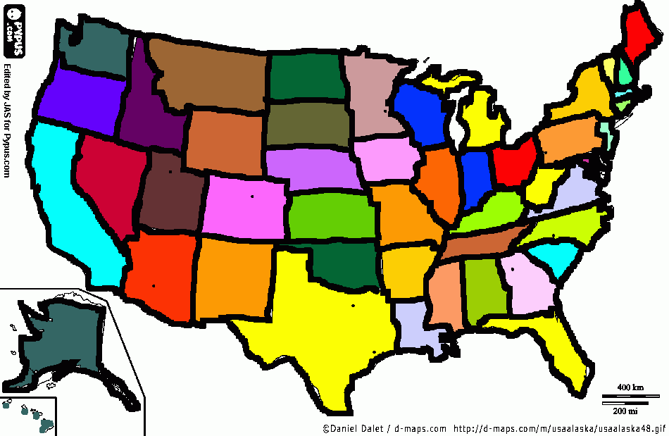The usa  coloring page