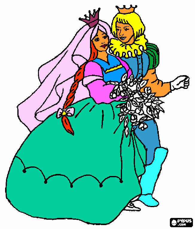 The Wedding coloring page