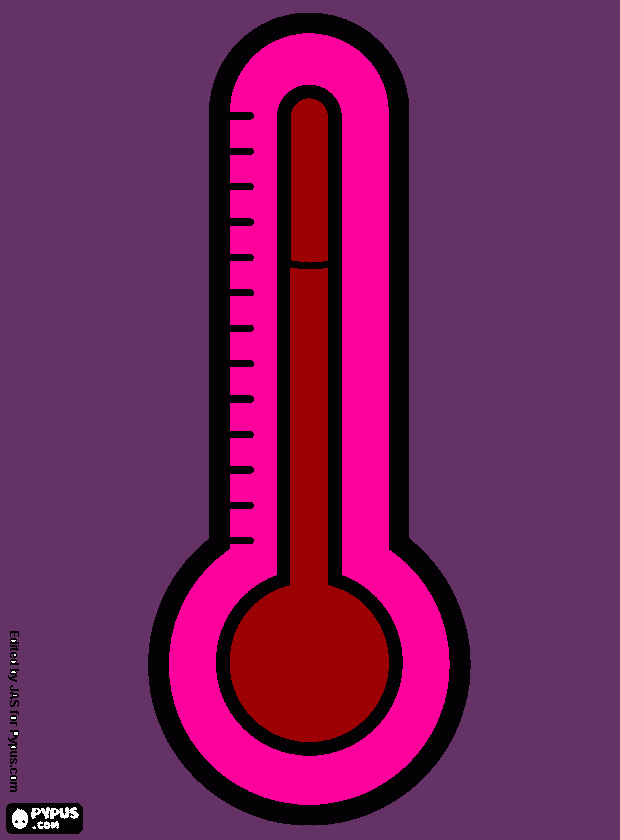 Thermometer coloring page