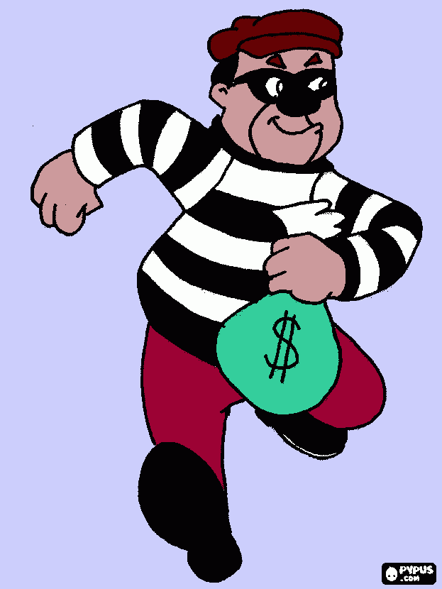 Thief coloring page